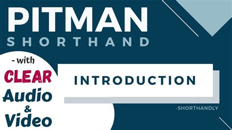 pitmag|Pitman Shorthand Course (Introduction) Full Course .